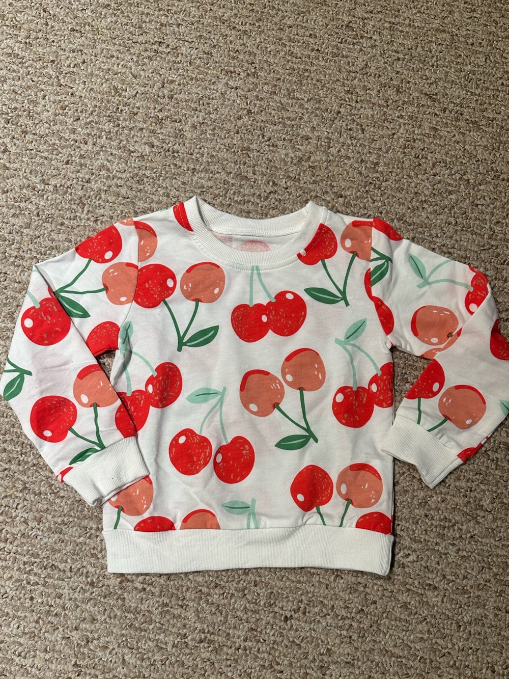 Kids Cherry Print Sweatshirt